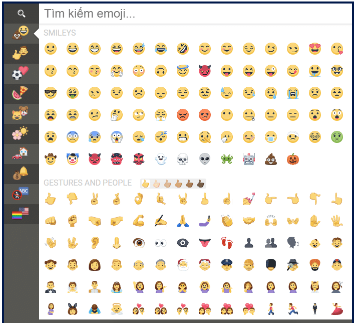 Biểu tượng Emoji đặc biệt dành cho Facebook